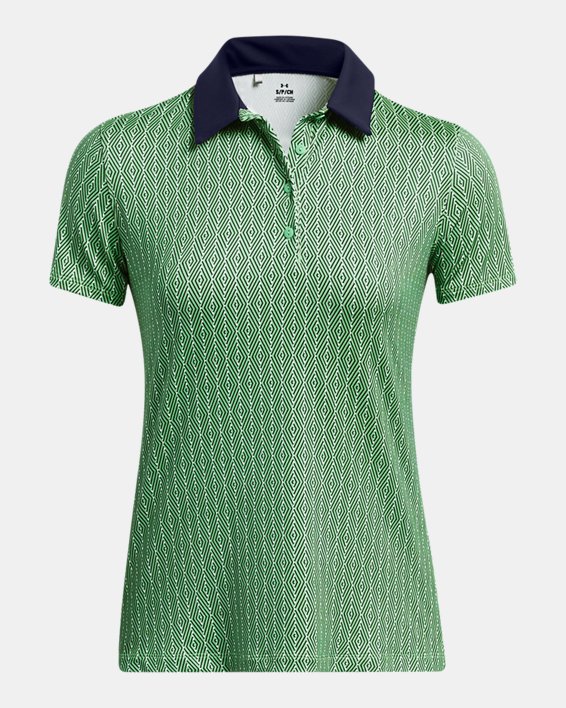 女士UA Playoff Ace Polo衫 in Green image number 3